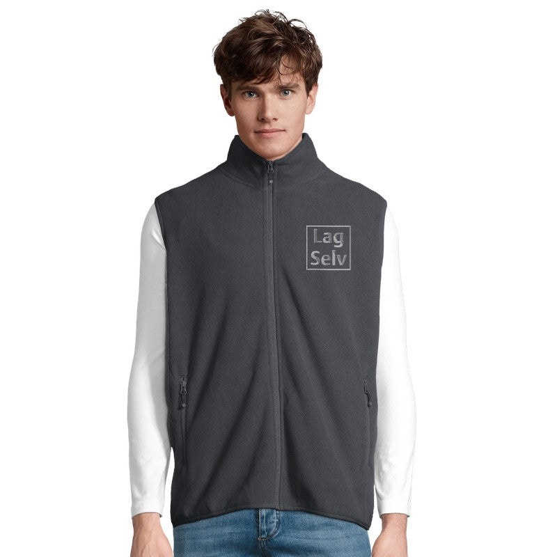 Unisex Microfleece Glidelås Vest | Design Din Egen med Broderi
