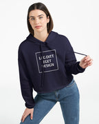 Dame Cropped Hettegenser med Eget Trykk | Skap Din Unike Stil
