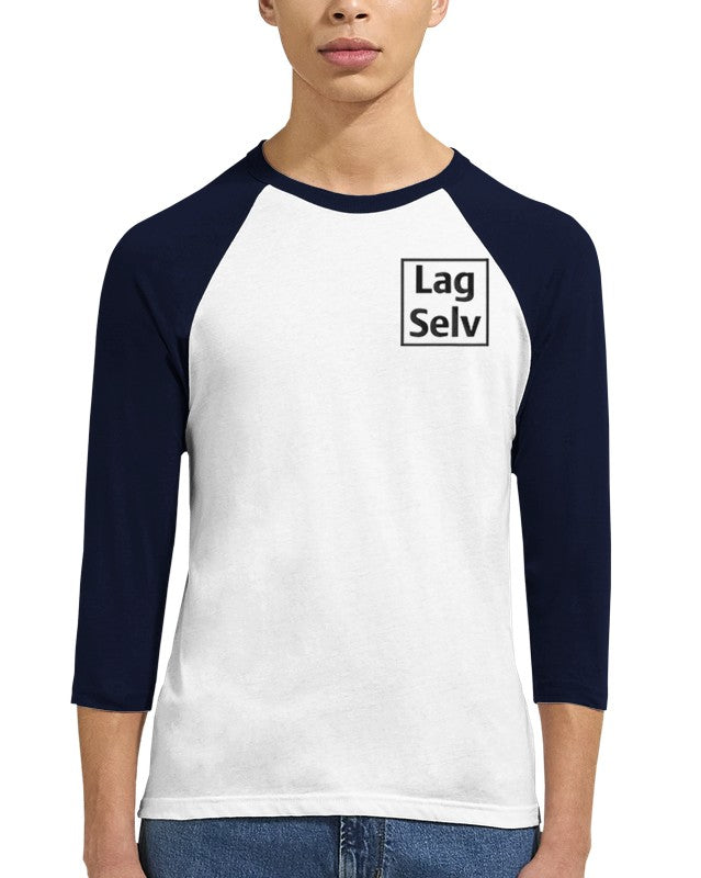 Lav din egen Unisex Raglan T-shirt med 3/4 ærmer | Med Eget Broderi
