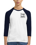 Lav din egen Unisex Raglan T-shirt med 3/4 ærmer | Med Eget Broderi