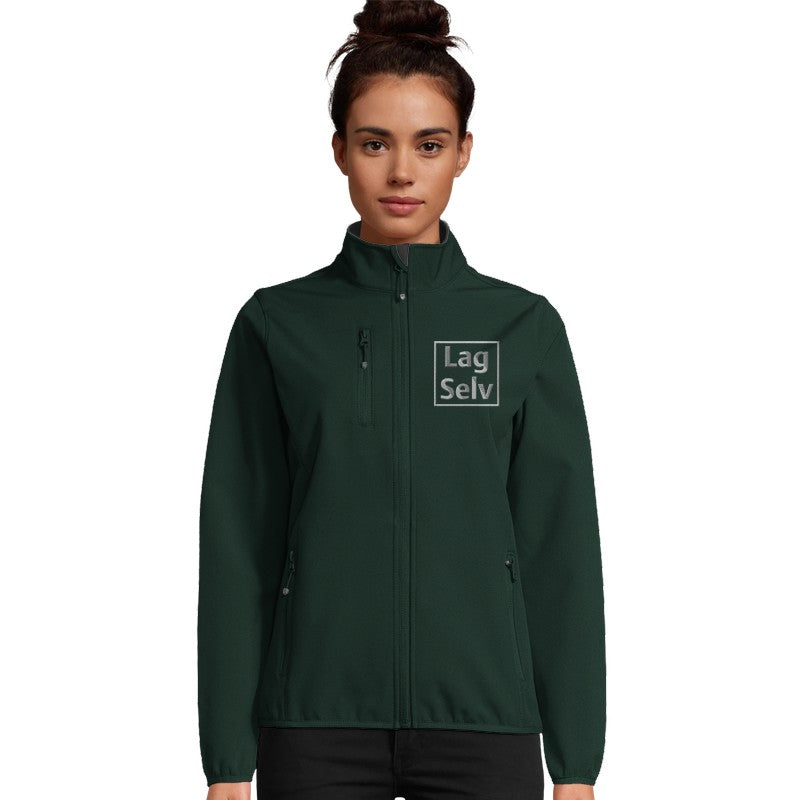 Design din egen softshell-jakke for kvinner med broderi | Personlig zip-jakke