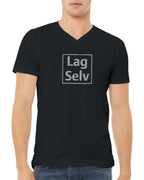 Design din egen Premium Unisex T-shirt med V-hals og personligt broderi