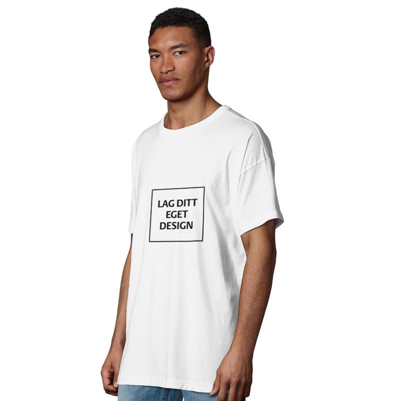 Organisk Oversized T-skjorte for Menn | Design Din Egen T-skjorte med Trykk