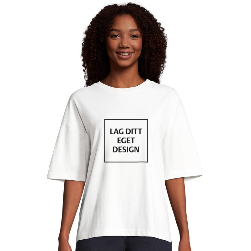 Organisk Oversized T-skjorte for Kvinner | Design Din Egen T-skjorte med Trykk