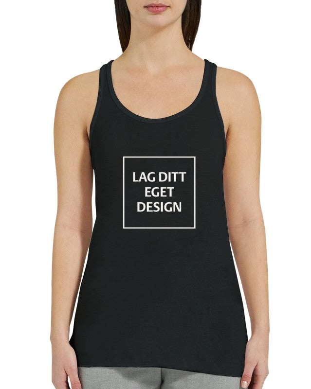 Design din egen Flowy Racerback Tank Top med personlig trykk | Dame singlet