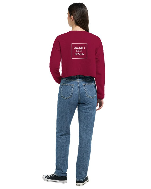 Design din egen Cropped Sweatshirt Dame | Personlig Trøje med Print