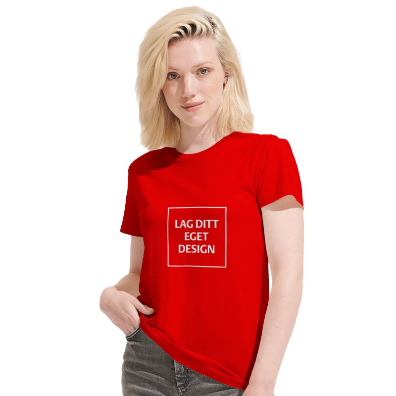 Resirkulert Unisex Crewneck T-skjorte | Design din egen T-skjorte med trykk