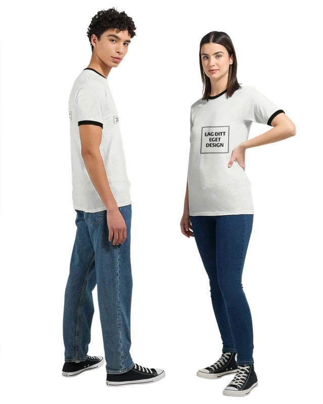 Unisex Ringer T-skjorte med Eget Trykk