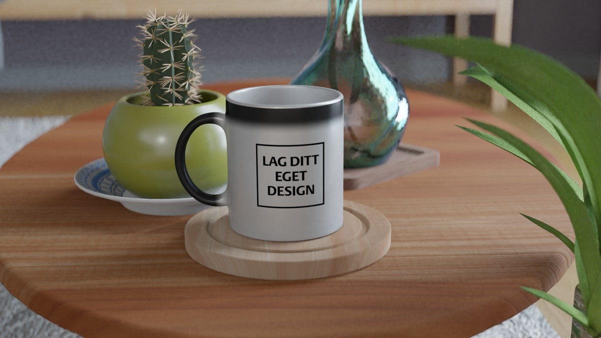 Magisk Farveskiftende Keramisk Kop 11oz | Eget Tryk