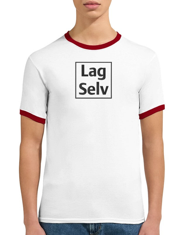 Unisex Ringer T-shirt med Broderi - Design Din Egen