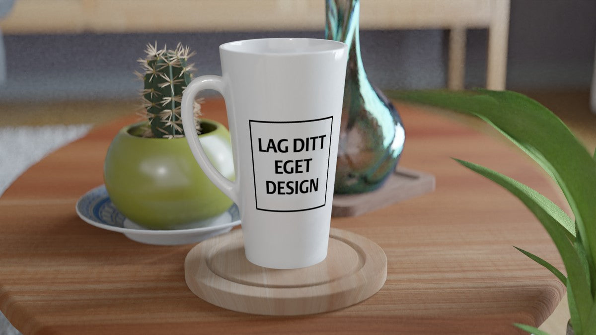Hvit Latte Keramikkkrus | Eget Trykk