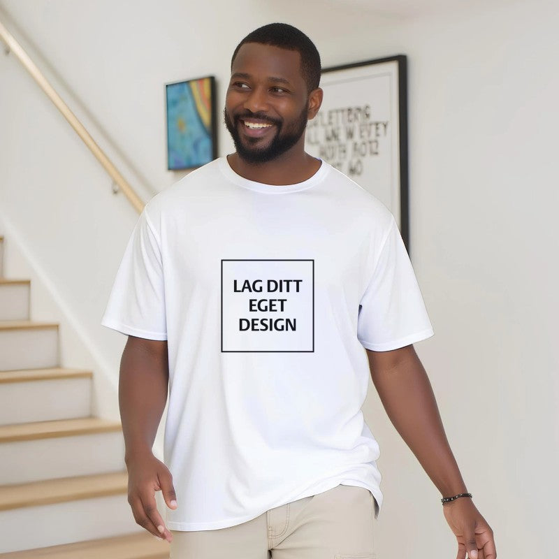 Klassisk Unisex T-skjorte med Rund Hals for Eget Trykk | Design Din Egen T-skjorte