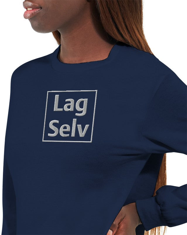 Personlig Unisex Langærmet T-shirt med Broderi – Design Din Egen