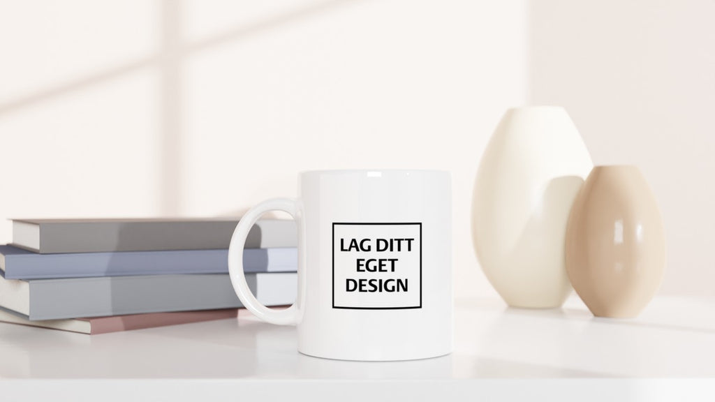Personligt Hvidt Keramikkrus | Eget Tryk