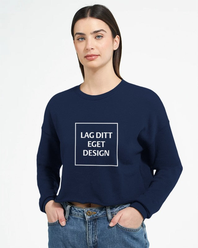 Design din egen Cropped Sweatshirt Dame | Personlig Genser med Trykk