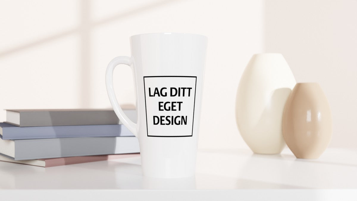 Hvit Latte Keramikkkrus | Eget Trykk