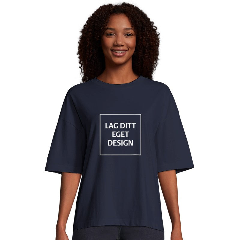 Organisk Oversized T-skjorte for Kvinner | Design Din Egen T-skjorte med Trykk
