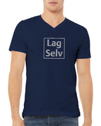 Design din egen Premium Unisex T-shirt med V-hals og personligt broderi