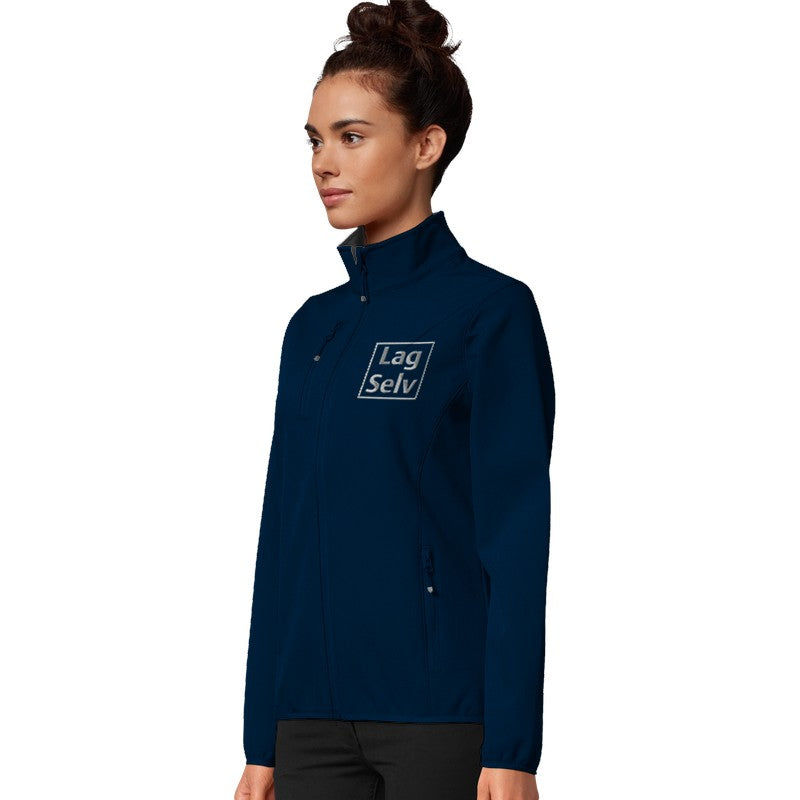 Design din egen softshell-jakke for kvinner med broderi | Personlig zip-jakke