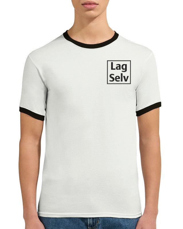 Unisex Ringer T-shirt med Broderi - Design Din Egen