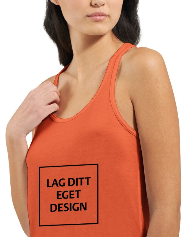 Design din egen Flowy Racerback Tank Top med personlig trykk | Dame singlet