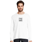 Design din egen økologiske langærmede t-shirt med personligt broderi