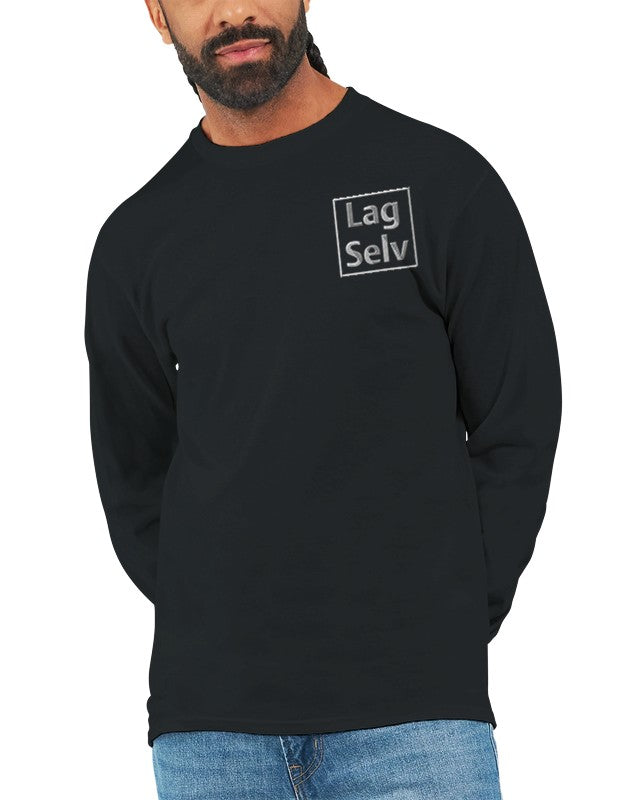 Personlig Unisex Langærmet T-shirt med Broderi – Design Din Egen