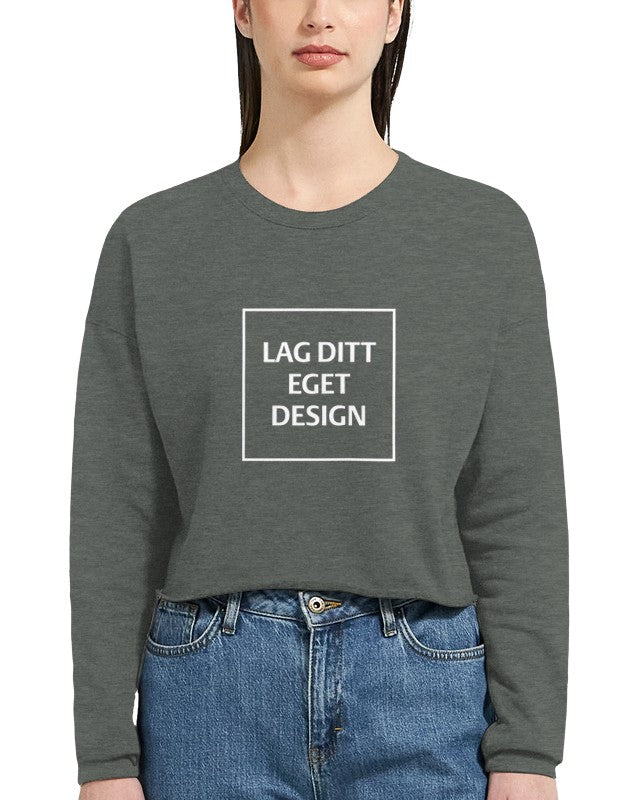 Design din egen Cropped Sweatshirt Dame | Personlig Trøje med Print