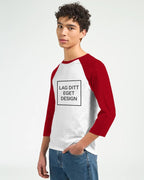 Unisex Raglan T-shirt med 3/4 Ærmer – Skab Dit Unikke Design