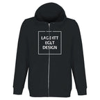 Økologisk Hættetrøje med Eget Tryk | Unisex Hættetrøje med Lynlås