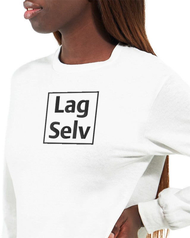Personlig Unisex Langærmet T-shirt med Broderi – Design Din Egen