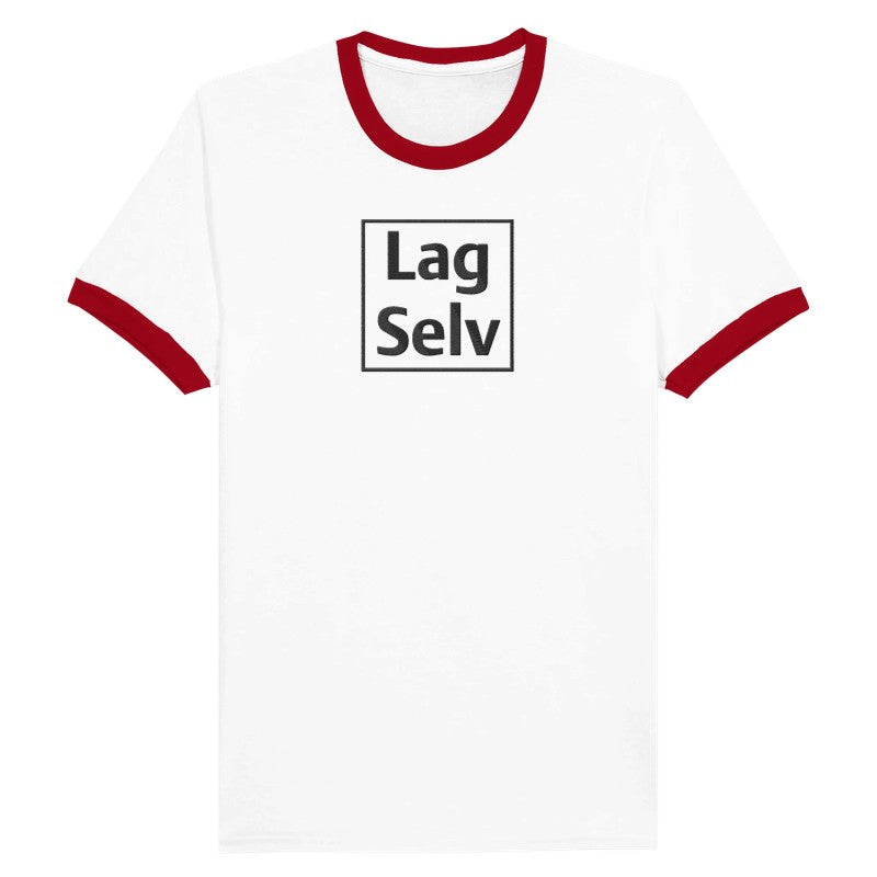 Unisex Ringer T-shirt med Broderi - Design Din Egen