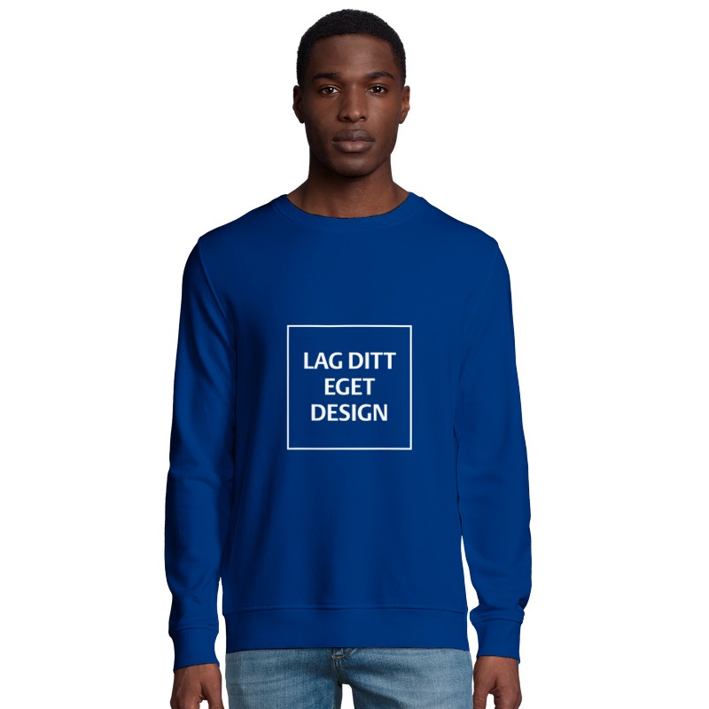 Organisk Unisex Genser med Eget Trykk | Design Din Egen Crewneck Sweatshirt