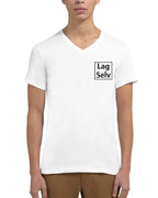 Design din egen Premium Unisex T-shirt med V-hals og personligt broderi
