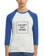 Unisex Raglan T-shirt med 3/4 Ærmer – Skab Dit Unikke Design