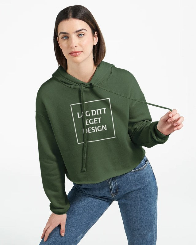 Dame Cropped Hettegenser med Eget Trykk | Skap Din Unike Stil