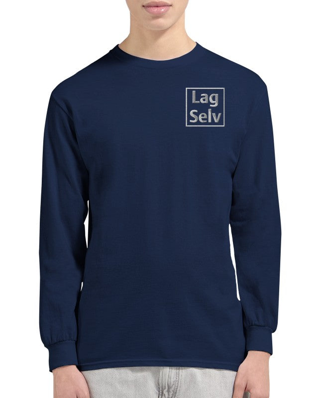 Personlig Unisex Langærmet T-shirt med Broderi – Design Din Egen