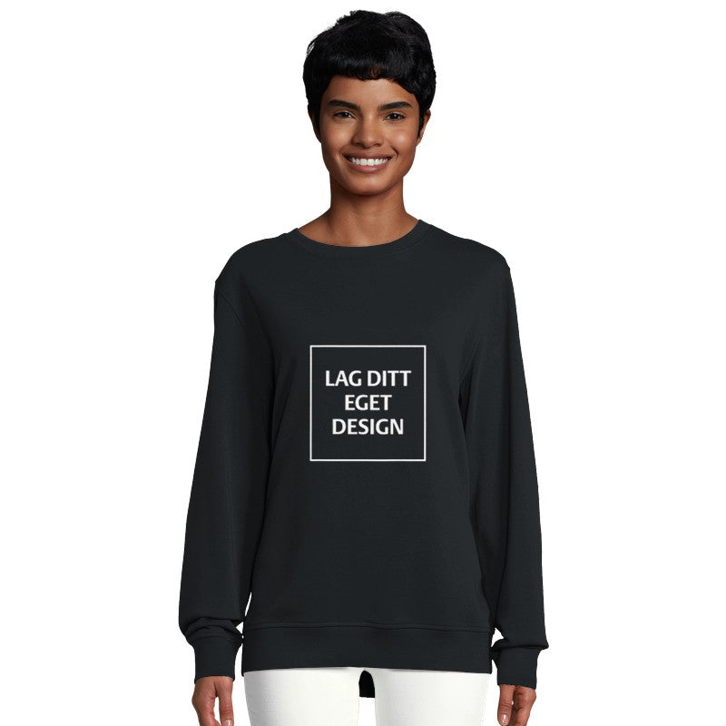 Organisk Unisex Genser med Eget Trykk | Design Din Egen Crewneck Sweatshirt