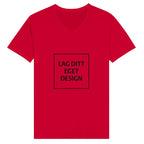 Design din egen Premium Unisex V-hals T-shirt med eget tryk