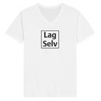 Design din egen Premium Unisex T-shirt med V-hals og personligt broderi