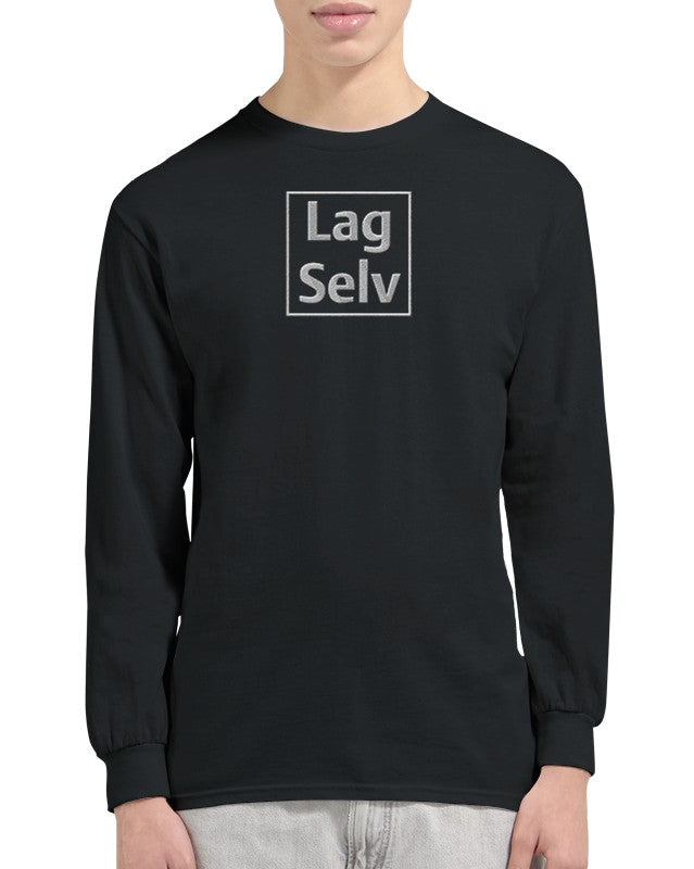 Personlig Unisex Langærmet T-shirt med Broderi – Design Din Egen