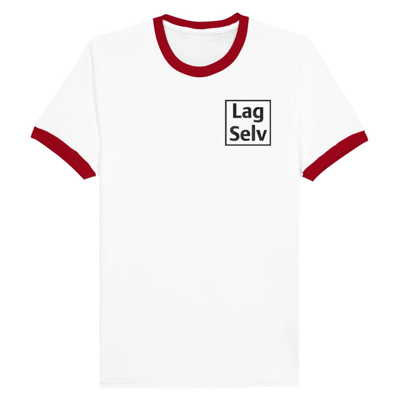 Unisex Ringer T-shirt med Broderi - Design Din Egen