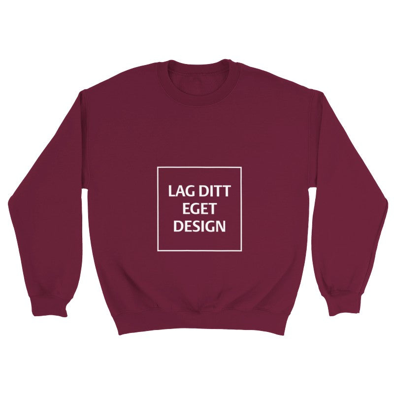 Personlig College Sweater med Eget Tryk | Design Din Unikke Sweater