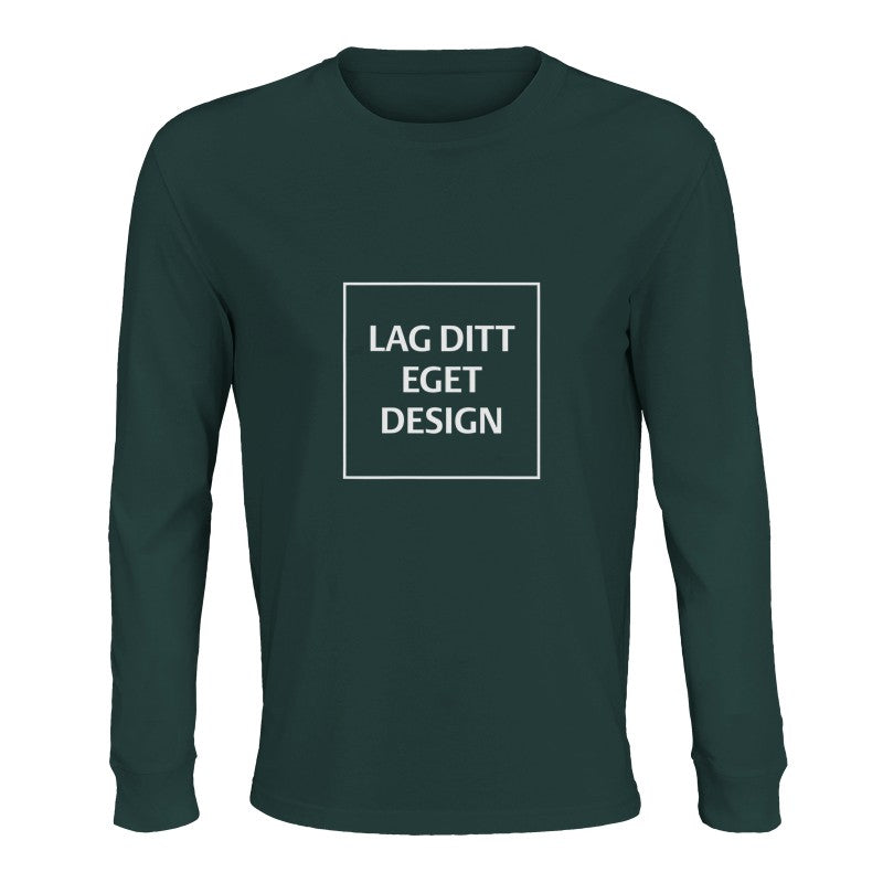 Design Din Egen Økologiske Langermet T-skjorte | Eget Trykk