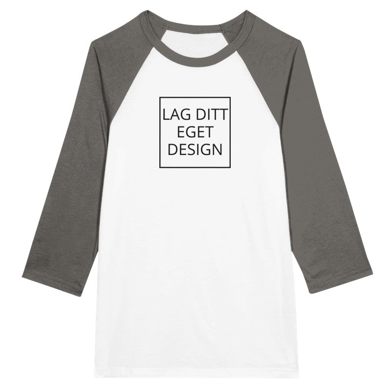 Unisex Raglan T-shirt med 3/4 Ærmer – Skab Dit Unikke Design
