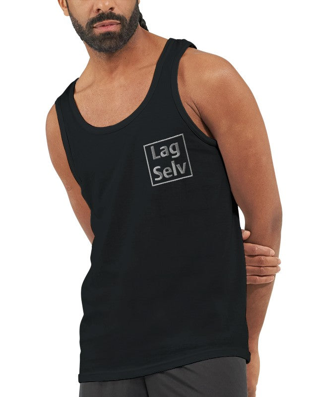 Design din egen Premium Unisex Tank Top med personligt broderi
